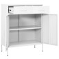 vidaXL Armario almacenamiento acero blanco 80x35x101,5 cm vidaXL Armario almacenamiento acero blanco 80x35x101,5 cm