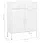vidaXL Armario almacenamiento acero blanco 80x35x101,5 cm vidaXL Armario almacenamiento acero blanco 80x35x101,5 cm