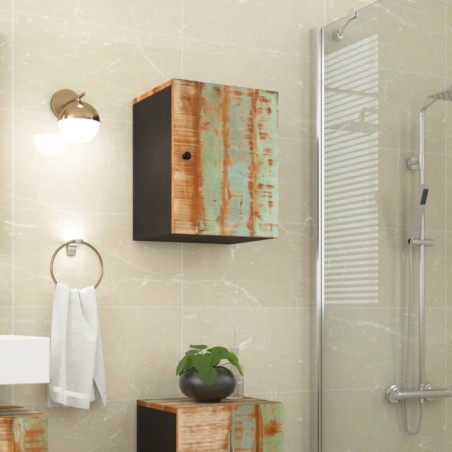 vidaXL Armario de baño de pared madera maciza reciclada 38x33x48 cm