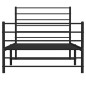 vidaXL Estructura de cama con cabecero y estribo metal negro 107x203cm vidaXL Estructura de cama con cabecero y estribo metal negro 107x203cm