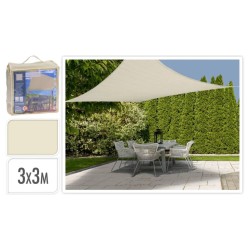 ProGarden Toldo cuadrado blanco crudo 3x3 m