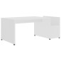 vidaXL Mesa de centro madera contrachapada blanco 90x45x35 cm vidaXL Mesa de centro madera contrachapada blanco 90x45x35 cm