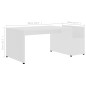 vidaXL Mesa de centro madera contrachapada blanco 90x45x35 cm vidaXL Mesa de centro madera contrachapada blanco 90x45x35 cm