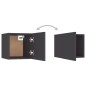 vidaXL Mueble de salón de pared gris 30,5x30x30 cm vidaXL Mueble de salón de pared gris 30,5x30x30 cm