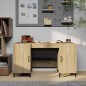 vidaXL Escritorio madera contrachapada color roble Sonoma 140x50x75 cm vidaXL Escritorio madera contrachapada color roble Sonoma 140x50x75 cm