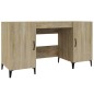 vidaXL Escritorio madera contrachapada color roble Sonoma 140x50x75 cm vidaXL Escritorio madera contrachapada color roble Sonoma 140x50x75 cm