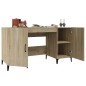 vidaXL Escritorio madera contrachapada color roble Sonoma 140x50x75 cm vidaXL Escritorio madera contrachapada color roble Sonoma 140x50x75 cm