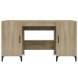 vidaXL Escritorio madera contrachapada color roble Sonoma 140x50x75 cm vidaXL Escritorio madera contrachapada color roble Sonoma 140x50x75 cm