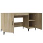 vidaXL Escritorio madera contrachapada color roble Sonoma 140x50x75 cm vidaXL Escritorio madera contrachapada color roble Sonoma 140x50x75 cm