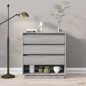 vidaXL Aparador de madera contrachapada gris Sonoma 70x41x75 cm vidaXL Aparador de madera contrachapada gris Sonoma 70x41x75 cm