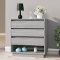vidaXL Aparador de madera contrachapada gris Sonoma 70x41x75 cm vidaXL Aparador de madera contrachapada gris Sonoma 70x41x75 cm