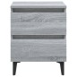 vidaXL Mesitas de noche 2 uds patas de metal gris Sonoma 40x35x50 cm vidaXL Mesitas de noche 2 uds patas de metal gris Sonoma 40x35x50 cm
