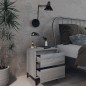 vidaXL Mesitas de noche 2 uds patas de metal gris Sonoma 40x35x50 cm vidaXL Mesitas de noche 2 uds patas de metal gris Sonoma 40x35x50 cm