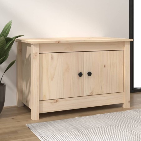 vidaXL Mueble zapatero de madera maciza de pino 70x38x45,5 cm