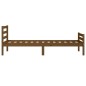 vidaXL Estructura de cama madera maciza marrón miel 90x200 cm