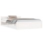vidaXL Estructura de cama doble madera maciza blanco 135x190 cm vidaXL Estructura de cama doble madera maciza blanco 135x190 cm