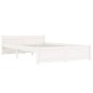 vidaXL Estructura de cama doble madera maciza blanco 135x190 cm vidaXL Estructura de cama doble madera maciza blanco 135x190 cm