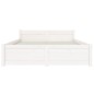 vidaXL Estructura de cama doble madera maciza blanco 135x190 cm vidaXL Estructura de cama doble madera maciza blanco 135x190 cm