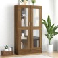 vidaXL Vitrina madera contrachapada roble marrón 82,5x30,5x150 cm vidaXL Vitrina madera contrachapada roble marrón 82,5x30,5x150 cm