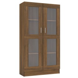 vidaXL Vitrina madera contrachapada roble marrón 82,5x30,5x150 cm