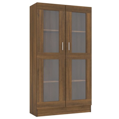 vidaXL Vitrina madera contrachapada roble marrón 82,5x30,5x150 cm