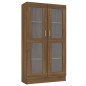 vidaXL Vitrina madera contrachapada roble marrón 82,5x30,5x150 cm vidaXL Vitrina madera contrachapada roble marrón 82,5x30,5x150 cm