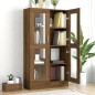 vidaXL Vitrina madera contrachapada roble marrón 82,5x30,5x150 cm vidaXL Vitrina madera contrachapada roble marrón 82,5x30,5x150 cm