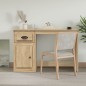 vidaXL Escritorio con cajón madera contrachapada roble 115x50x75 cm vidaXL Escritorio con cajón madera contrachapada roble 115x50x75 cm