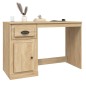 vidaXL Escritorio con cajón madera contrachapada roble 115x50x75 cm vidaXL Escritorio con cajón madera contrachapada roble 115x50x75 cm