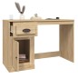 vidaXL Escritorio con cajón madera contrachapada roble 115x50x75 cm vidaXL Escritorio con cajón madera contrachapada roble 115x50x75 cm