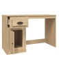 vidaXL Escritorio con cajón madera contrachapada roble 115x50x75 cm vidaXL Escritorio con cajón madera contrachapada roble 115x50x75 cm