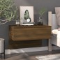 vidaXL Mesita de noche de pared 2 uds marrón oble vidaXL Mesita de noche de pared 2 uds marrón oble