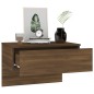 vidaXL Mesita de noche de pared 2 uds marrón oble vidaXL Mesita de noche de pared 2 uds marrón oble