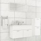 vidaXL Juego de muebles de baño madera de ingeniería blanco brillo vidaXL Juego de muebles de baño madera de ingeniería blanco brillo