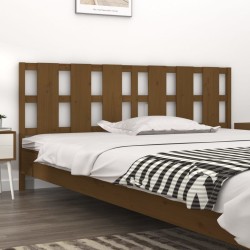 vidaXL Cabecero de cama madera maciza de pino marrón miel 205x4x100 cm