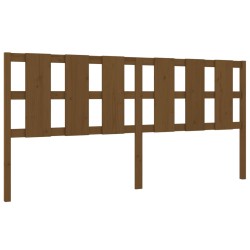 vidaXL Cabecero de cama madera maciza de pino marrón miel 205x4x100 cm
