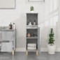 vidaXL Armario de baño madera contrachapada gris hormigón 30x30x100 cm