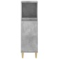 vidaXL Armario de baño madera contrachapada gris hormigón 30x30x100 cm