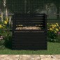 vidaXL Compostador de madera maciza de pino negro 100x100x102 cm vidaXL Compostador de madera maciza de pino negro 100x100x102 cm