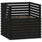 vidaXL Compostador de madera maciza de pino negro 100x100x102 cm vidaXL Compostador de madera maciza de pino negro 100x100x102 cm