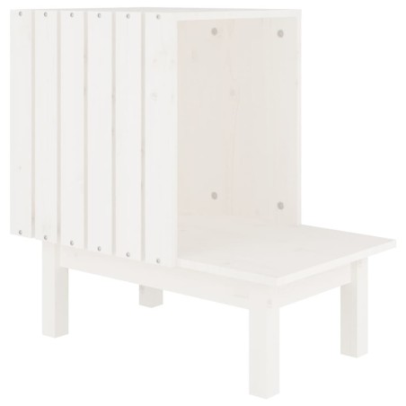 vidaXL Casa para gatos de madera maciza de pino blanco 60x36x60 cm