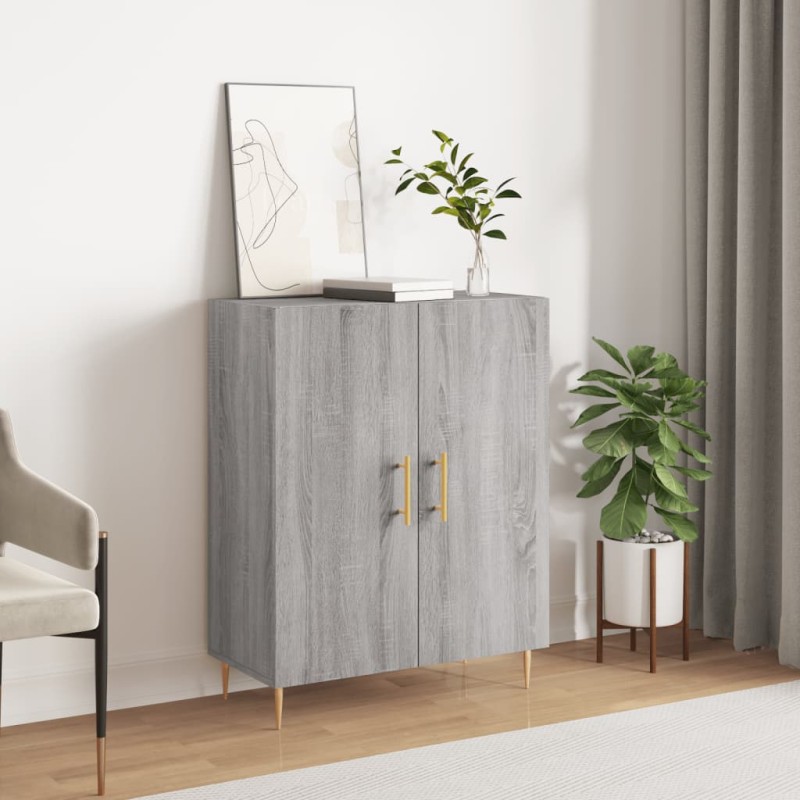 vidaXL Aparador de madera de ingeniería gris Sonoma 69,5x34x90 cm vidaXL Aparador de madera de ingeniería gris Sonoma 69,5x34x90 cm