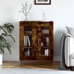 vidaXL Aparador de madera de ingeniería roble ahumado 69,5x34x90 cm