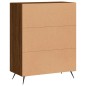 vidaXL Aparador de madera de ingeniería marrón roble 69,5x34x90 cm vidaXL Aparador de madera de ingeniería marrón roble 69,5x34x90 cm