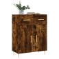 vidaXL Aparador de madera de ingeniería roble ahumado 69,5x34x90 cm