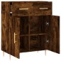 vidaXL Aparador de madera de ingeniería roble ahumado 69,5x34x90 cm