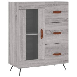 vidaXL Aparador de madera de ingeniería gris Sonoma 69,5x34x90 cm