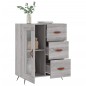 vidaXL Aparador de madera de ingeniería gris Sonoma 69,5x34x90 cm