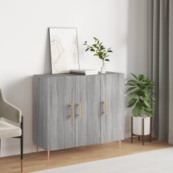 vidaXL Aparador de madera de ingeniería gris Sonoma 90x34x80 cm