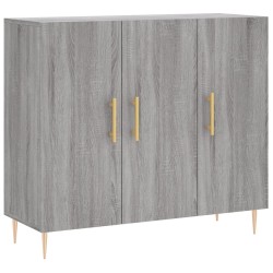 vidaXL Aparador de madera de ingeniería gris Sonoma 90x34x80 cm